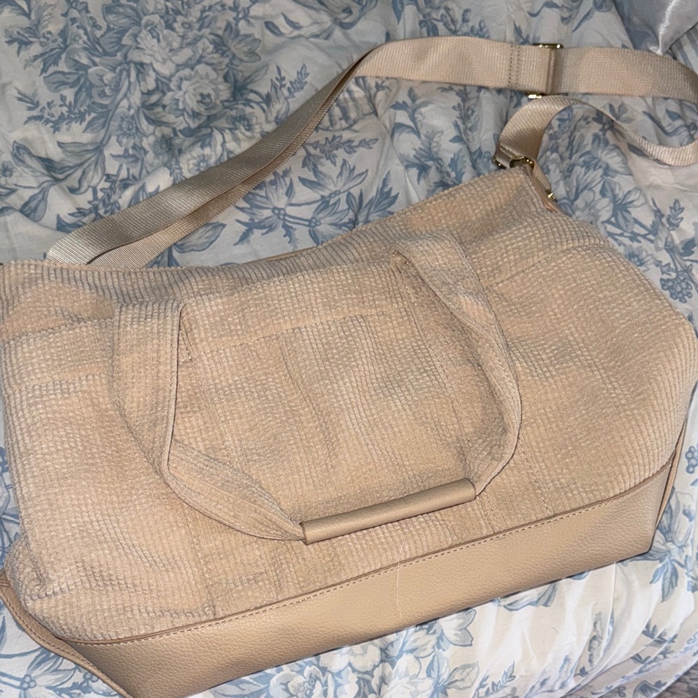 Tan Suede Weekender Bag
